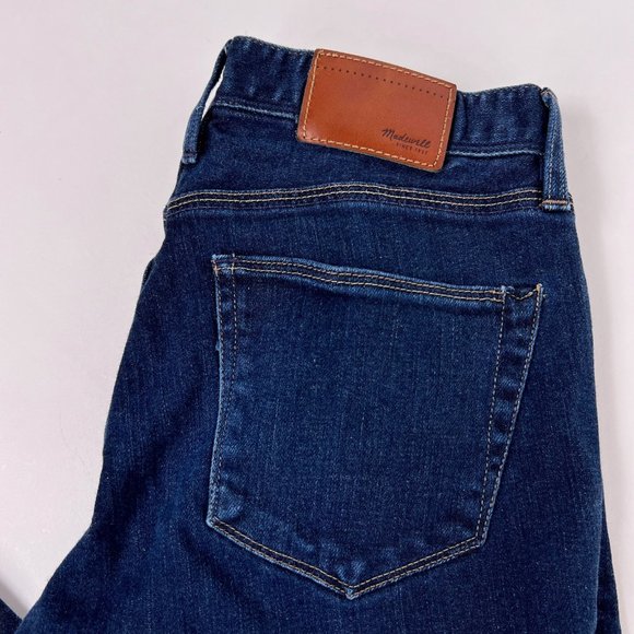 Madewell Rail Straight Low Rise Dark Blue Stretch Denim Jeans Womens Sz 24 x 34 - Picture 8 of 12